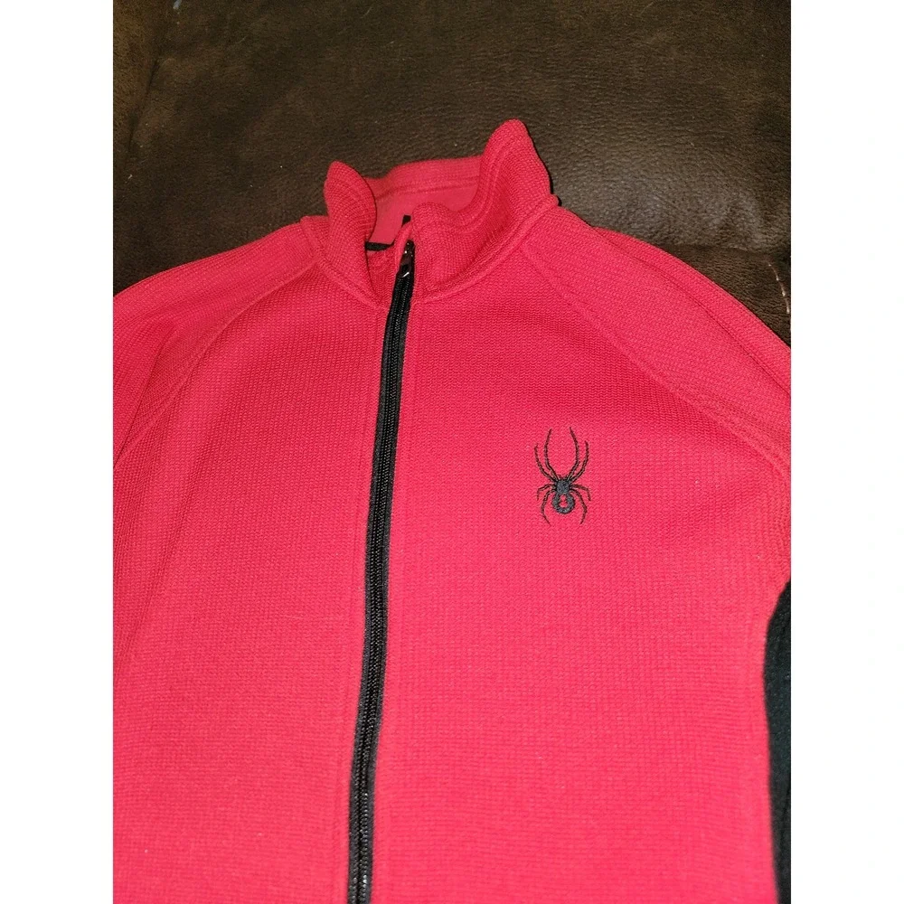 Spyder‎ red jacket size kids large 14 16 zip up full zip